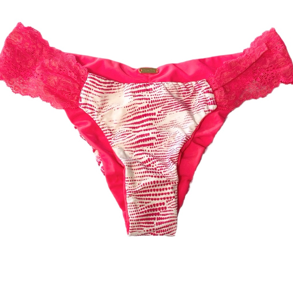 Beach Bunny South Beach Sunset Reversible Bikini Bottom With Lace Size M ✨New